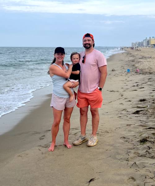 Elijah and his family at the beach